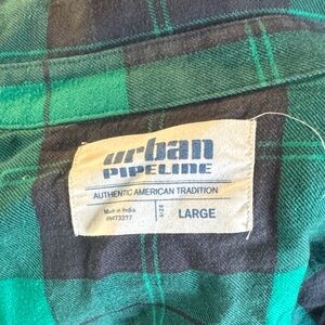 Urban Pipeline Green and Black Checkered Shirt